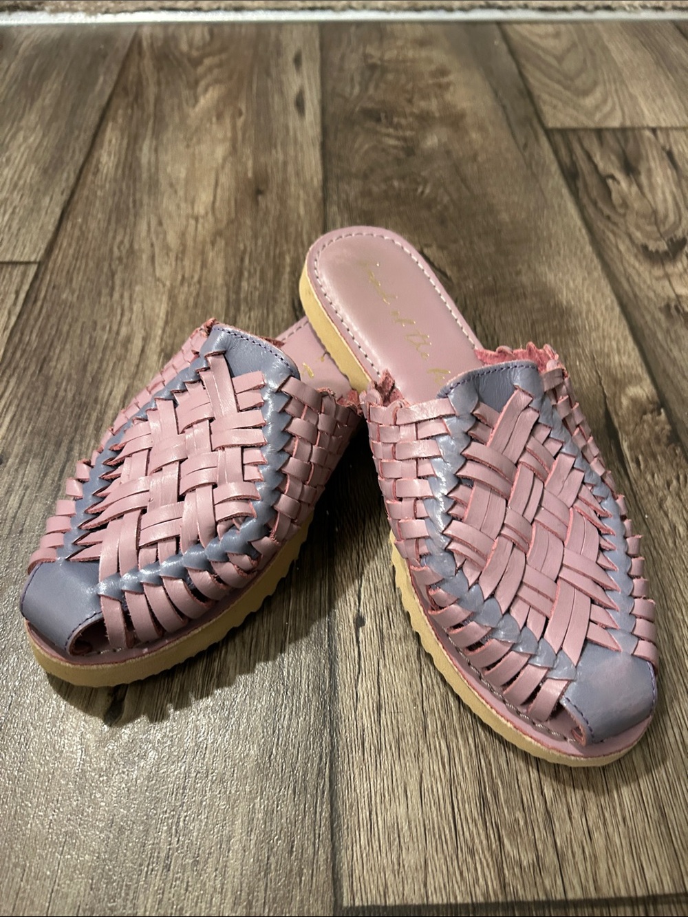Band of the free “Comet” Two-Tone Pink & Lavender Slip-On Mules
